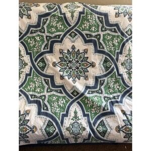 Pottery Barn Ashton Medallion Duvet Cover King Size 2016 Geometric Blue Green